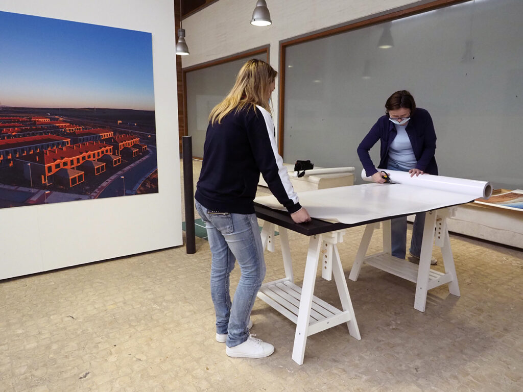 montaje de una impresión medio formato